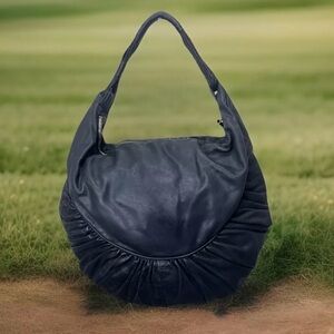 Y2K Christian Dior black  Gypsy leather Hobo bag